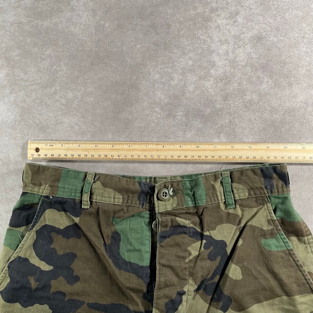 Vintage 80s 90s US Army Woodland Camo Cargo Pants Large Double Knee 29W Military - Picture 3 of 11